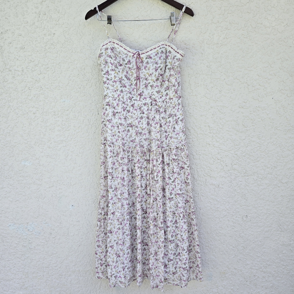 Row A. Floral Midi Dress